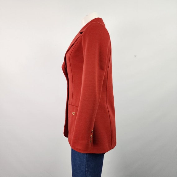 Vintage Tan Jay Orange Wool Blazer Jacket Size M - image 5