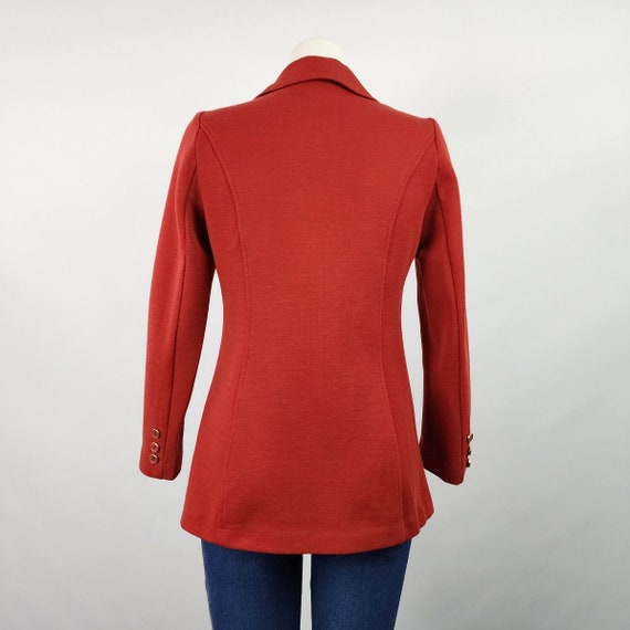 Vintage Tan Jay Orange Wool Blazer Jacket Size M - image 7