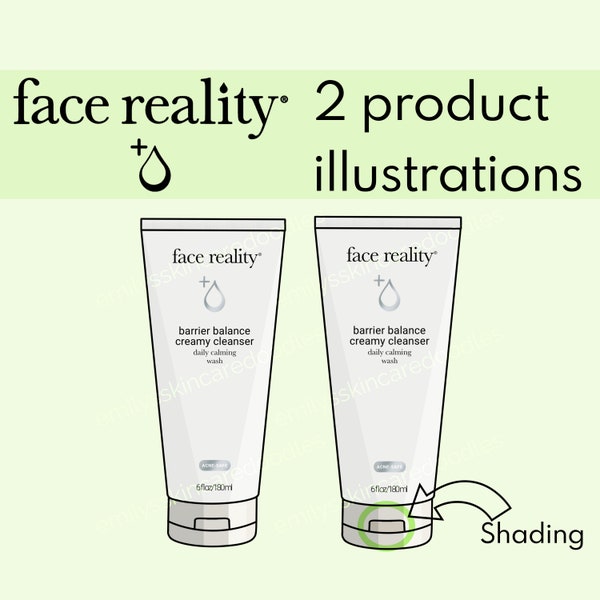 Face Reality Esthetician PNGs Icons, Clipart, MedSpa Digital Download, Aesthetician Story Stickers, Canva Element Goodnotes Barrier Cleanser