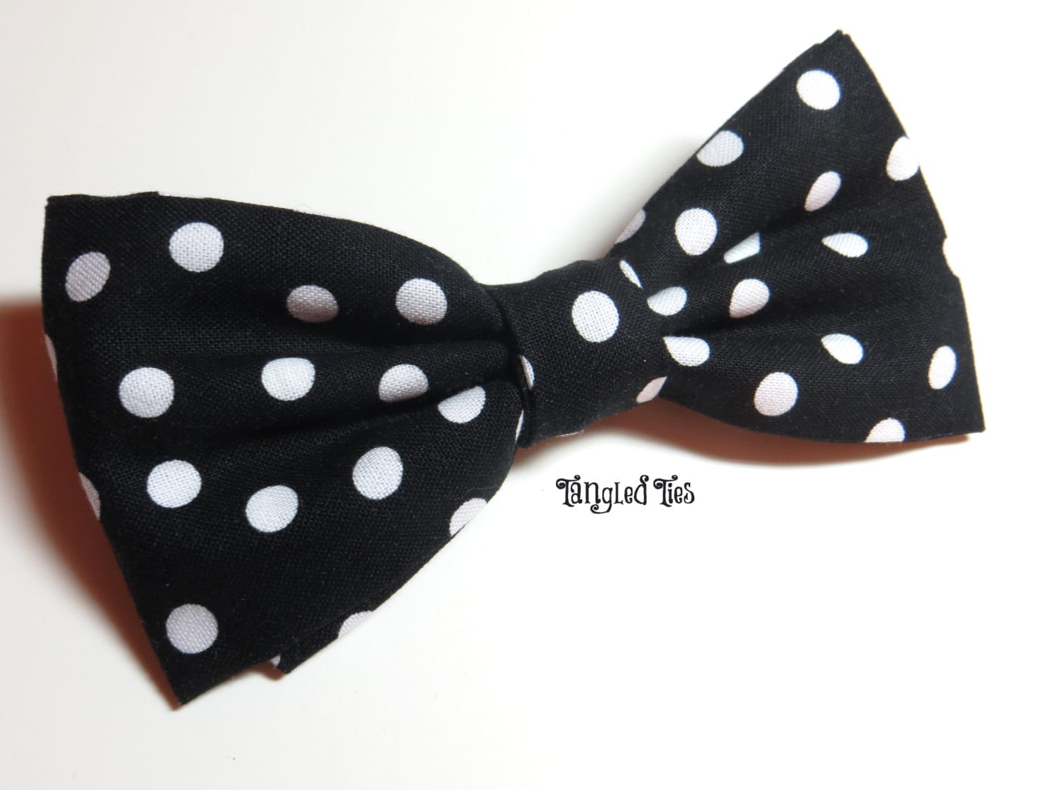 Black Polka Dot Bow Tie Black and White Bow Tie Black Dotted | Etsy