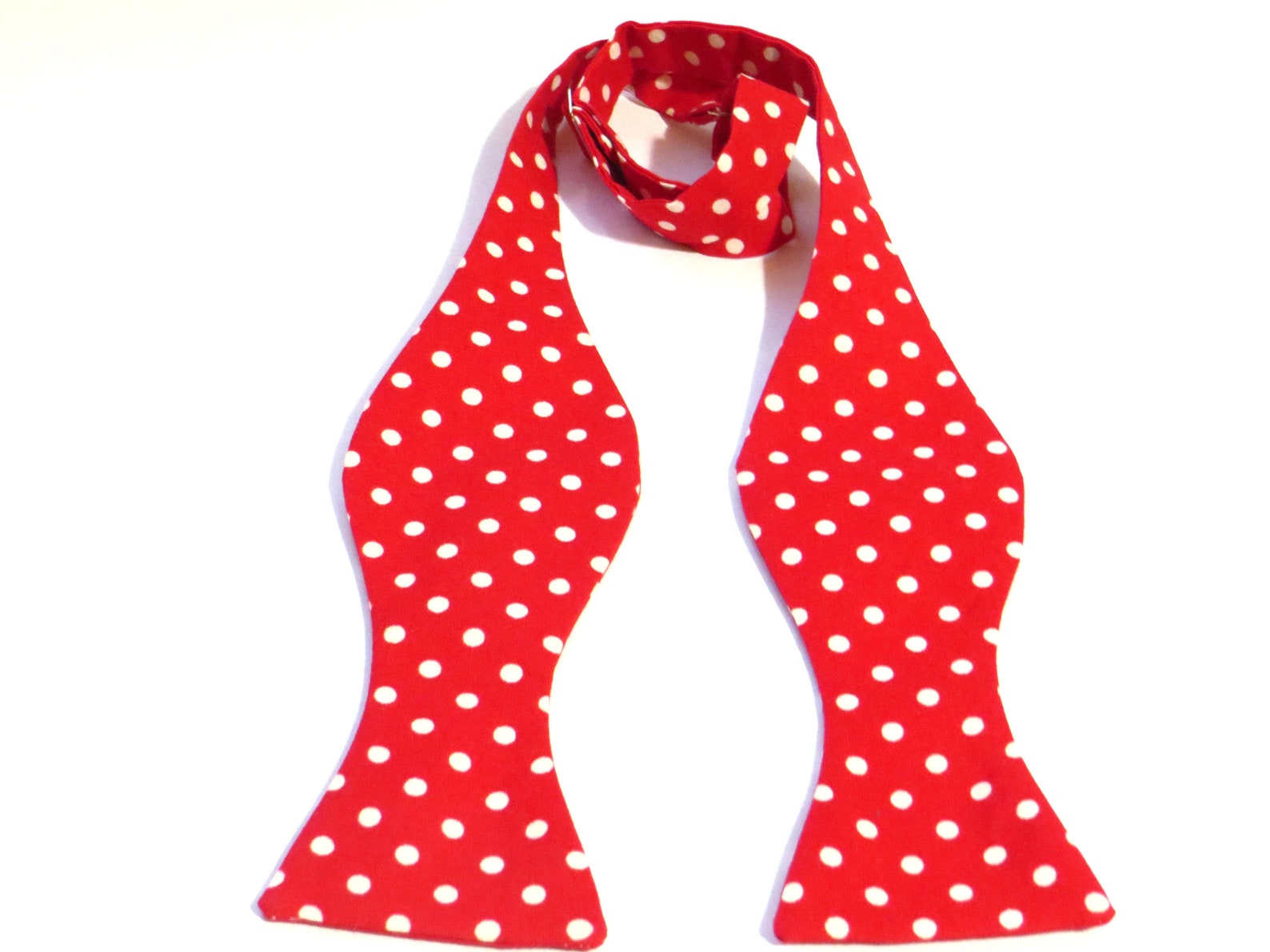 Red Polka Dot Cotton Bow Tie Toddler Red Cotton Polka Dot Bow Etsy