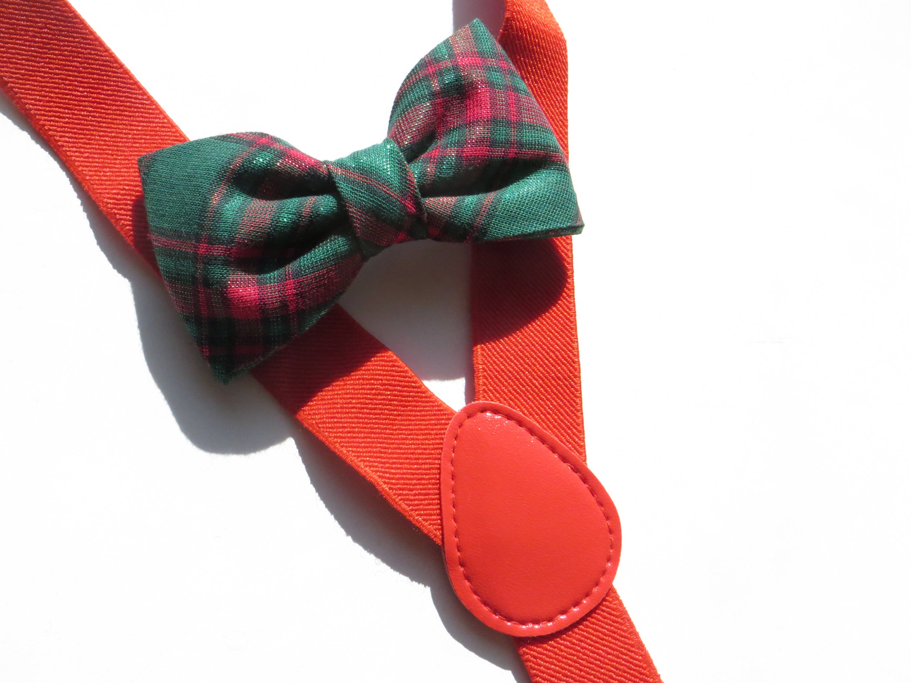 Suspender Set Christmas Holiday Red Green Metallic Suspender Etsy