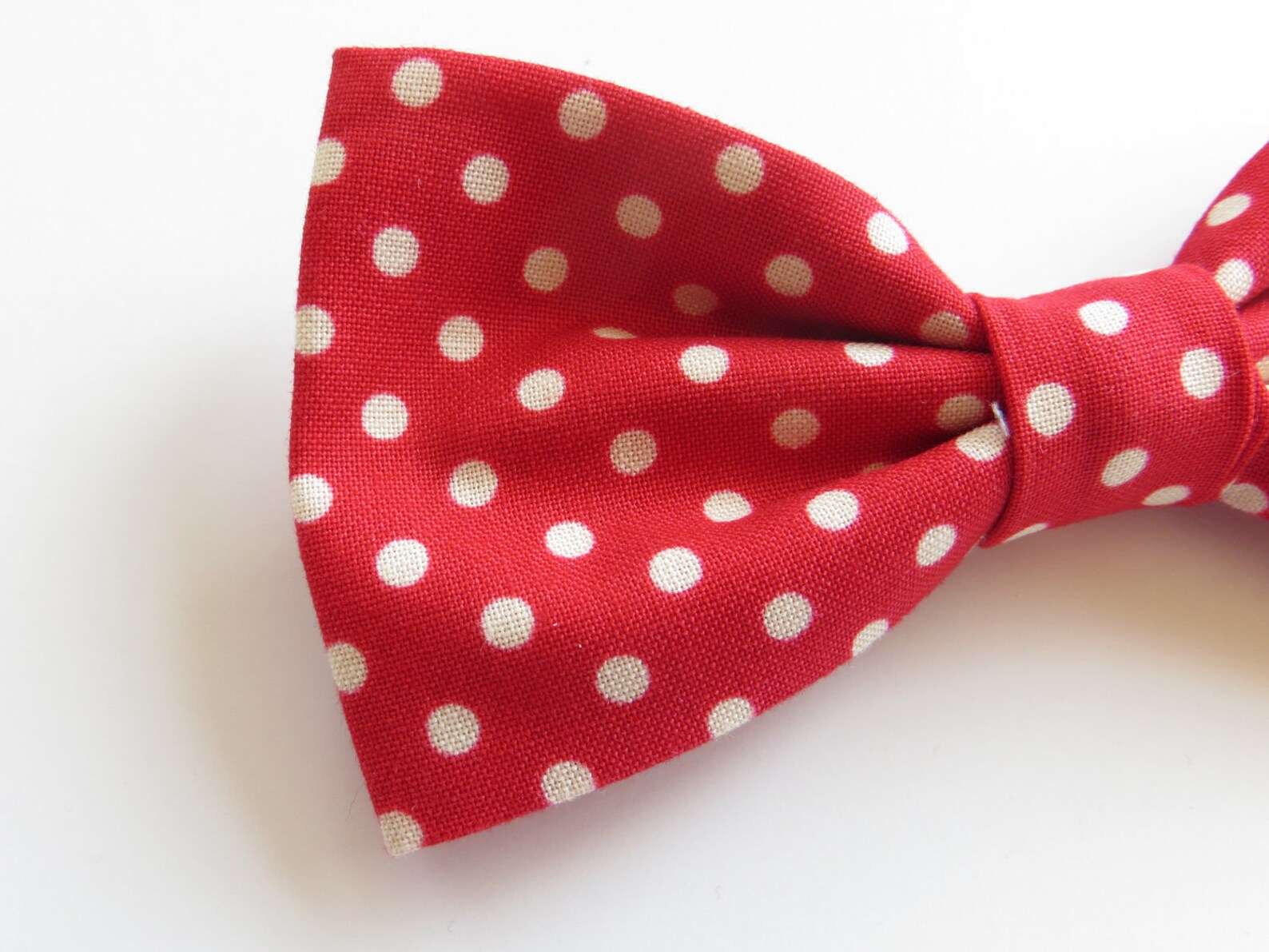 Red Polka Dot Cotton Bow Tie Toddler Red Cotton Polka Dot Bow Etsy