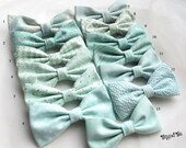 Neo Mint Wedding Bow Ties, Mint Ring Bearer Outfit, Mint Wedding Accessories