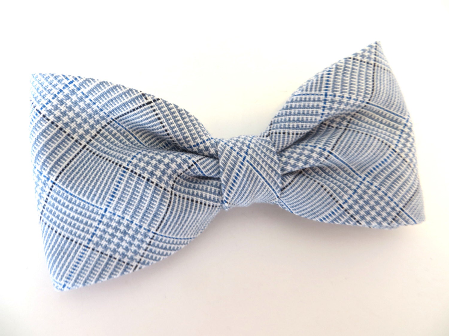 Blue Grey Bow Tie Slate Blue Plaid Bow Tie Slate Blue | Etsy