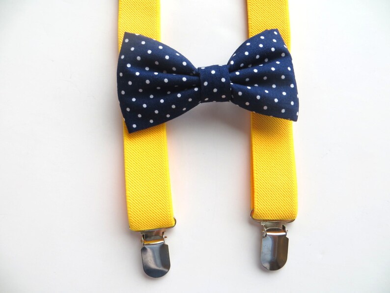 Sunflower Navy Suspender Set Toddler Suspender Set Infant Etsy