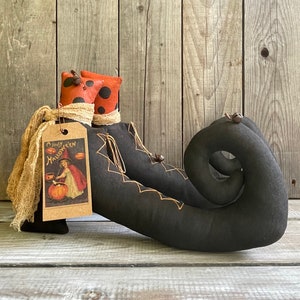 Primitive Witch Boots Halloween Decor