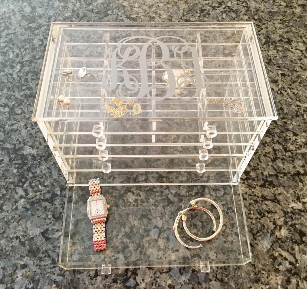 Deluxe Monogrammed Jewelry Box, Jewelry storage, monogrammed gift
