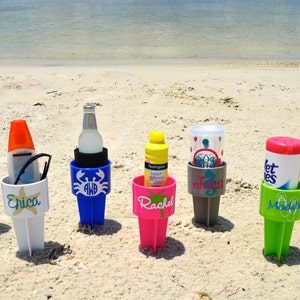 Sand Koozie Monogrammed Spiker Beach Beverage Holders – Preppy Monogrammed  Gifts