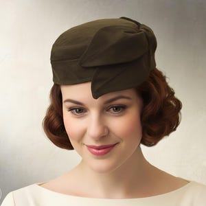 裁縫パターン - Katye：1960年代のピルボックスハット、女性用60年代タブレットカクテルハット（PDFダウンロード）