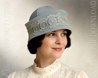 SEWING PATTERN - Freya: 1920s Twenties Cloche Fabric Hat for Child or Adult (PDF Download)