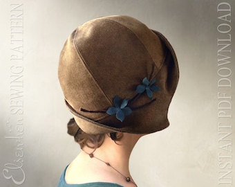 SEWING PATTERN - Clementine: 1920s Twenties Cloche Hat for Child or Adult Woman (PDF Download)