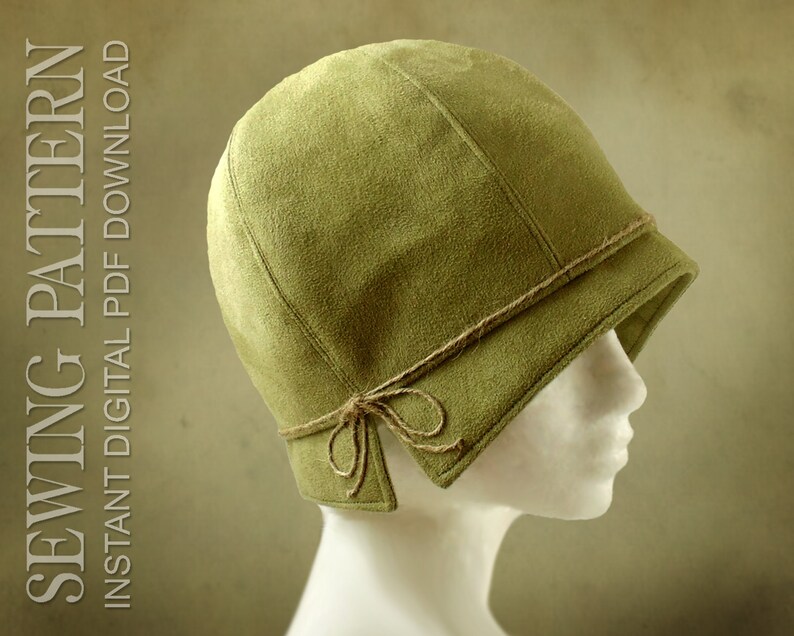 SEWING PATTERN  Lois 1920s Twenties Cloche Fabric Hat for image 0