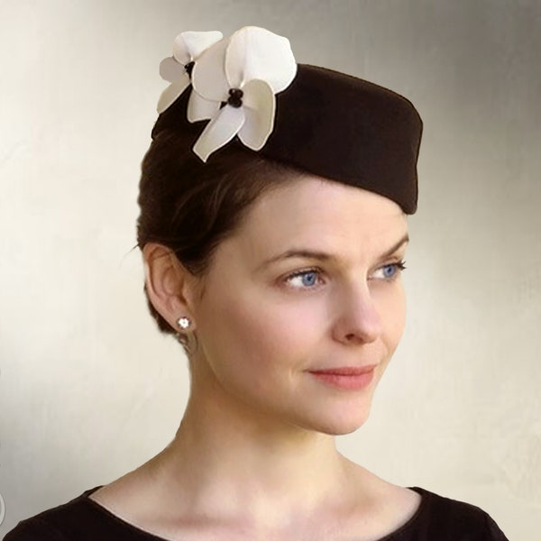 DIGITALES SCHNITTMUSTER - Ginger - 1940's Forties Pillbox Cocktail Hat - pdf Download