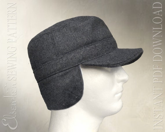Cadet hat with ear flaps on sale