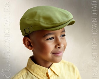 SEWING PATTERN - Wyeth: Classic Flat Cap Scally Cap Ivy Cap Patch Cap for Child or Adult Unisex (PDF Download)