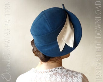 DIGITAL SEWING PATTERN - Umbria, 1940s Forties Bonnet Fabric Hat for Child or Adult - pdf download