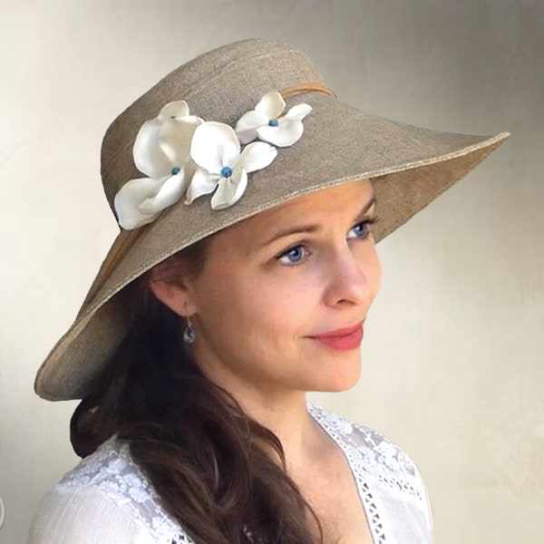 DIGITAL SEWING PATTERN - Imogen, 1910's Bird's Nest Hat or Broad Brim Sun Hat for Child or Adult - pdf download