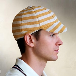 SCHNITTMUSTER - Eustace: Traditionelle Englische Grille Cap für Männer Vintage Unisex (PDF Download)
