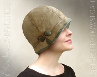 DIGITAL SEWING PATTERN - Lois 1920s Twenties Cloche Fabric Hat for Child or Adult - pdf download