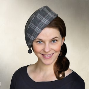 DIGITAL SEWING PATTERN - Beau - 1940's Modern Stylized Teardrop Pillbox Tam Beret Hat - pdf download