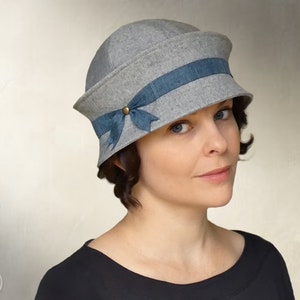 DIGITAAL NAAIPATROON - Freya, jaren twintig Cloche stoffen hoed voor kind of volwassene - pdf-download