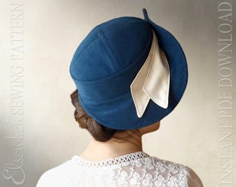 SEWING PATTERN - Umbria: 1940s Forties Bonnet Fabric Hat for Child or Adult Woman (PDF Download)