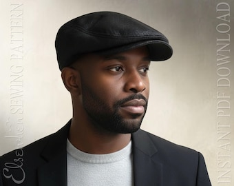 PATRÓN DE COSTURA - Wyeth: Gorra clásica plana, gorra de fieltro, gorra de hiedra, gorra con parche para niño o adulto unisex (Descargar PDF)