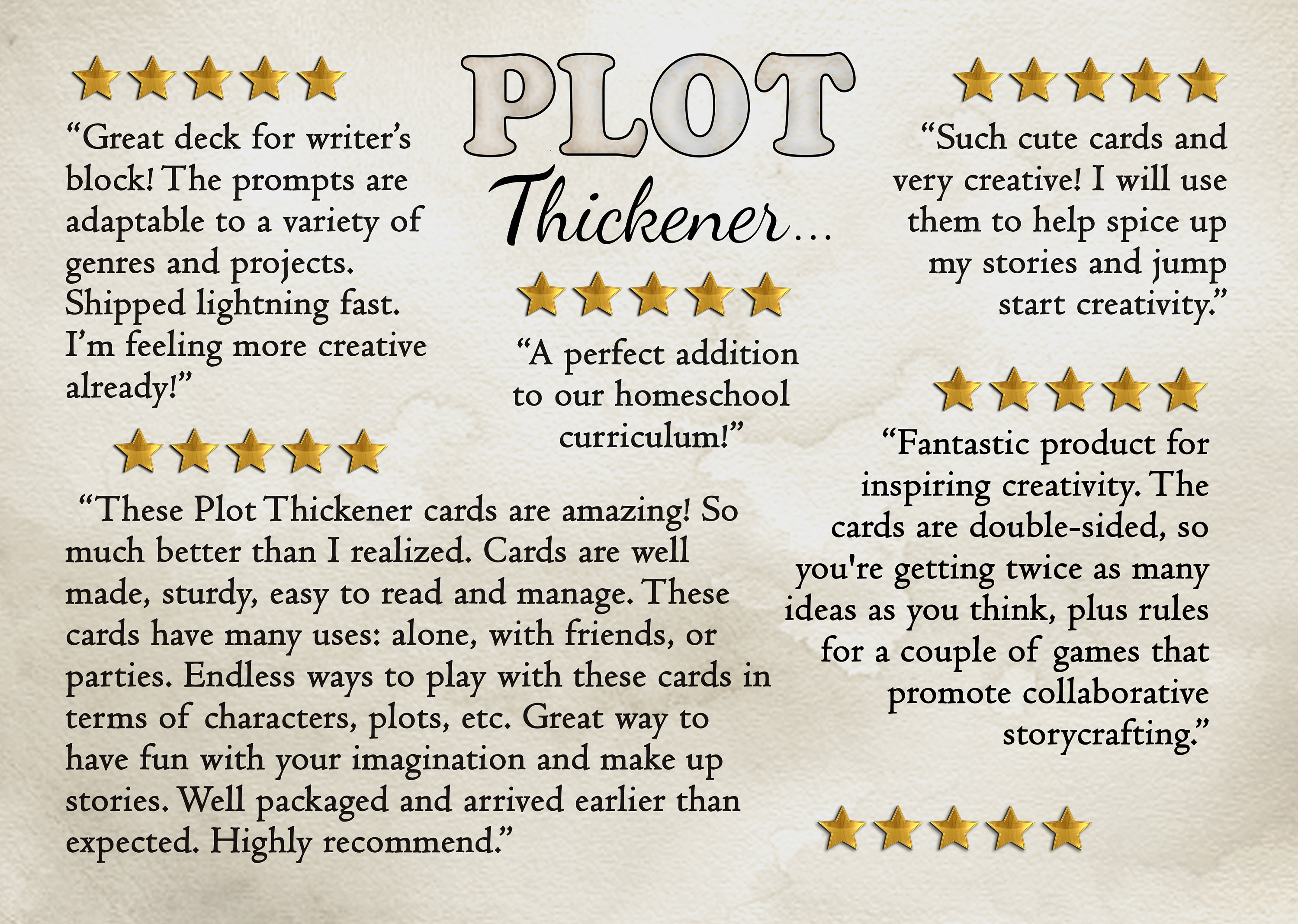 Plot Thickener - Card Game, Writing Prompts, Life Enrichment, Story ...