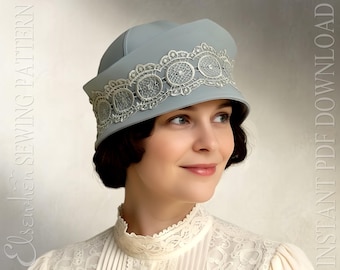 SEWING PATTERN - Freya: 1920s Twenties Cloche Fabric Hat for Child or Adult (PDF Download)