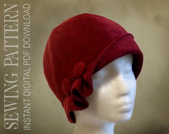 sewing pattern vivienne 1920s twenties cloche fabric hat etsy