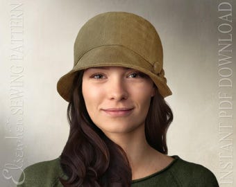 SEWING PATTERN - Eleanor: 1920s Cloche Hat Vintage (PDF Download)