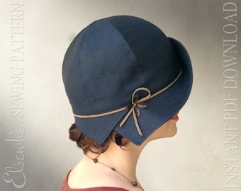 SEWING PATTERN - Annick, 1920s Twenties Cloche Fabric Hat for Child or Adult Downton Abbey Cancer - PDF Download