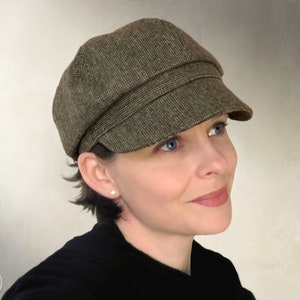 DIGITAL SEWING PATTERN - Brooklyn, Gatsby Newsboy Tweed Cap for Child or Adult - pdf download