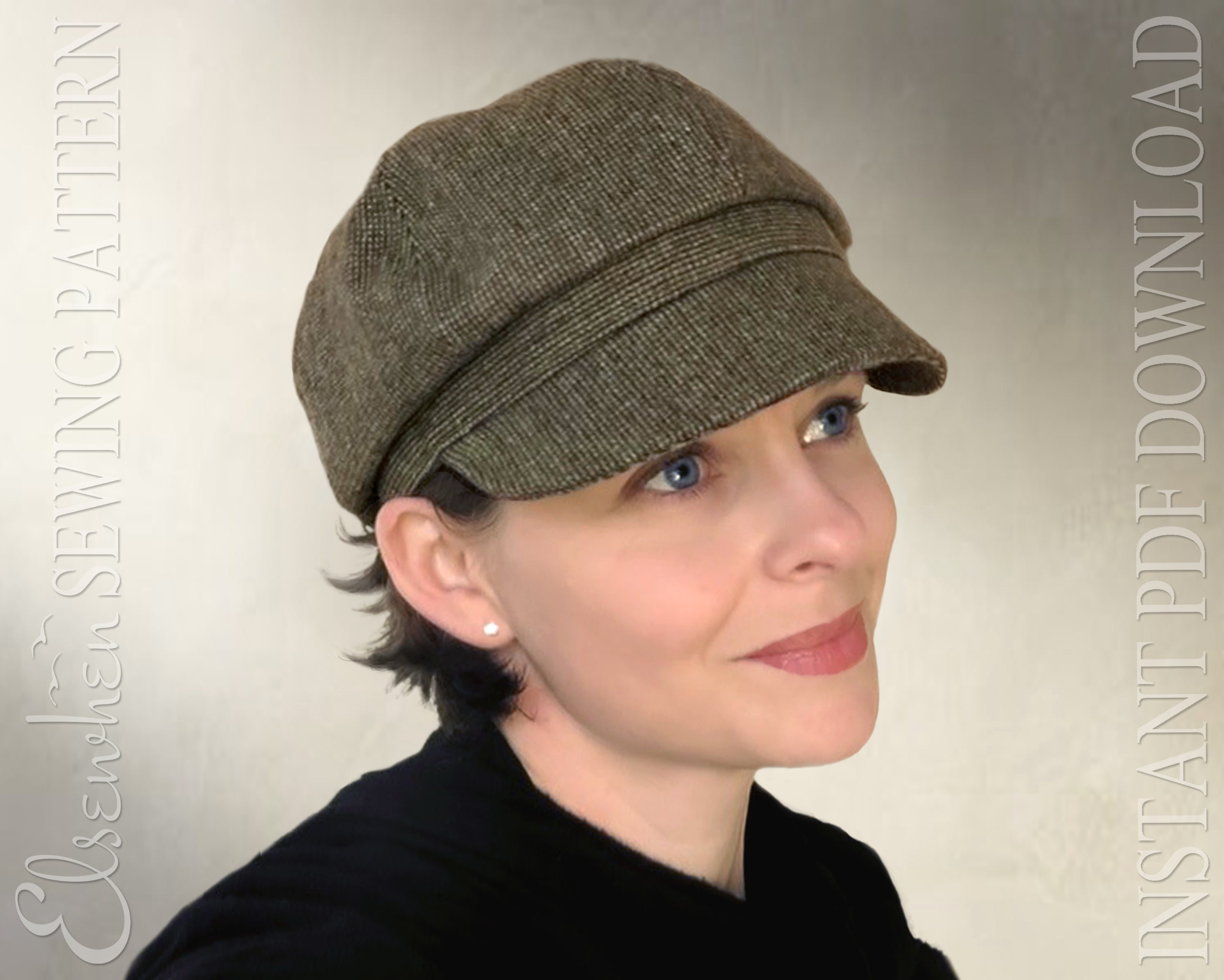 DIGITAL SEWING PATTERN - Brooklyn, Gatsby Newsboy Tweed Cap