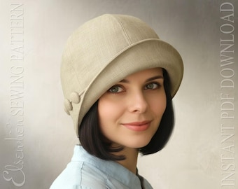 PATRÓN DE COSTURA - Eleanor: Sombrero cloche vintage de los años 20 (Descarga en PDF)