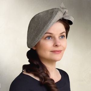 DIGITAL SEWING PATTERN - Zoë - 1940's Stylized Beret Hat (Guernsey Film) - pdf download