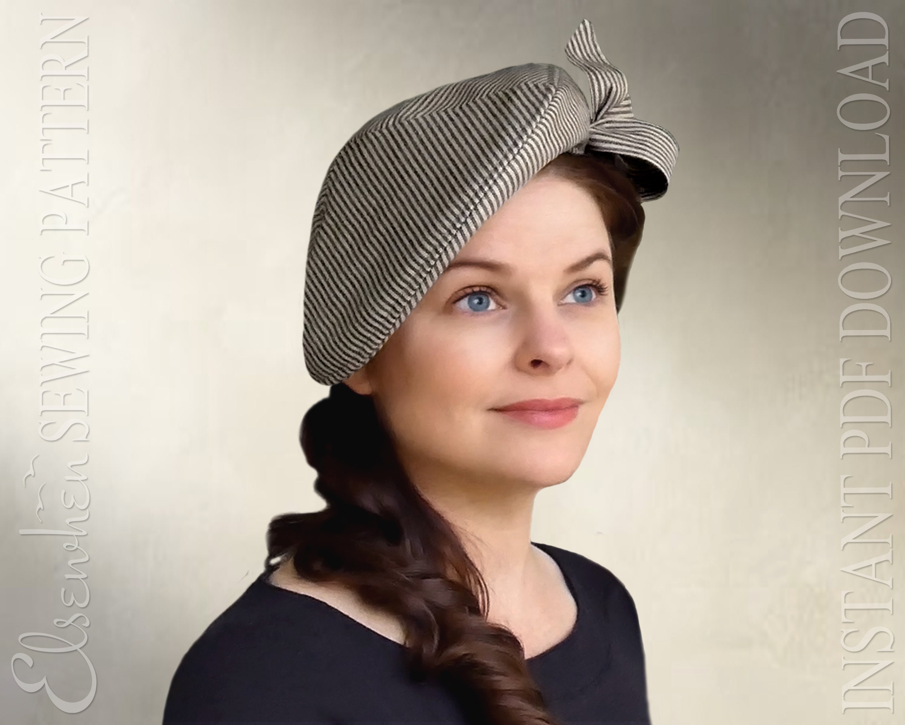 DIGITAL SEWING PATTERN - Zoë - 1940's Stylized Beret Hat