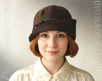 SEWING PATTERN - Daryn: 1920s Twenties Cloche Hat for Child or Adult Woman (PDF Download)