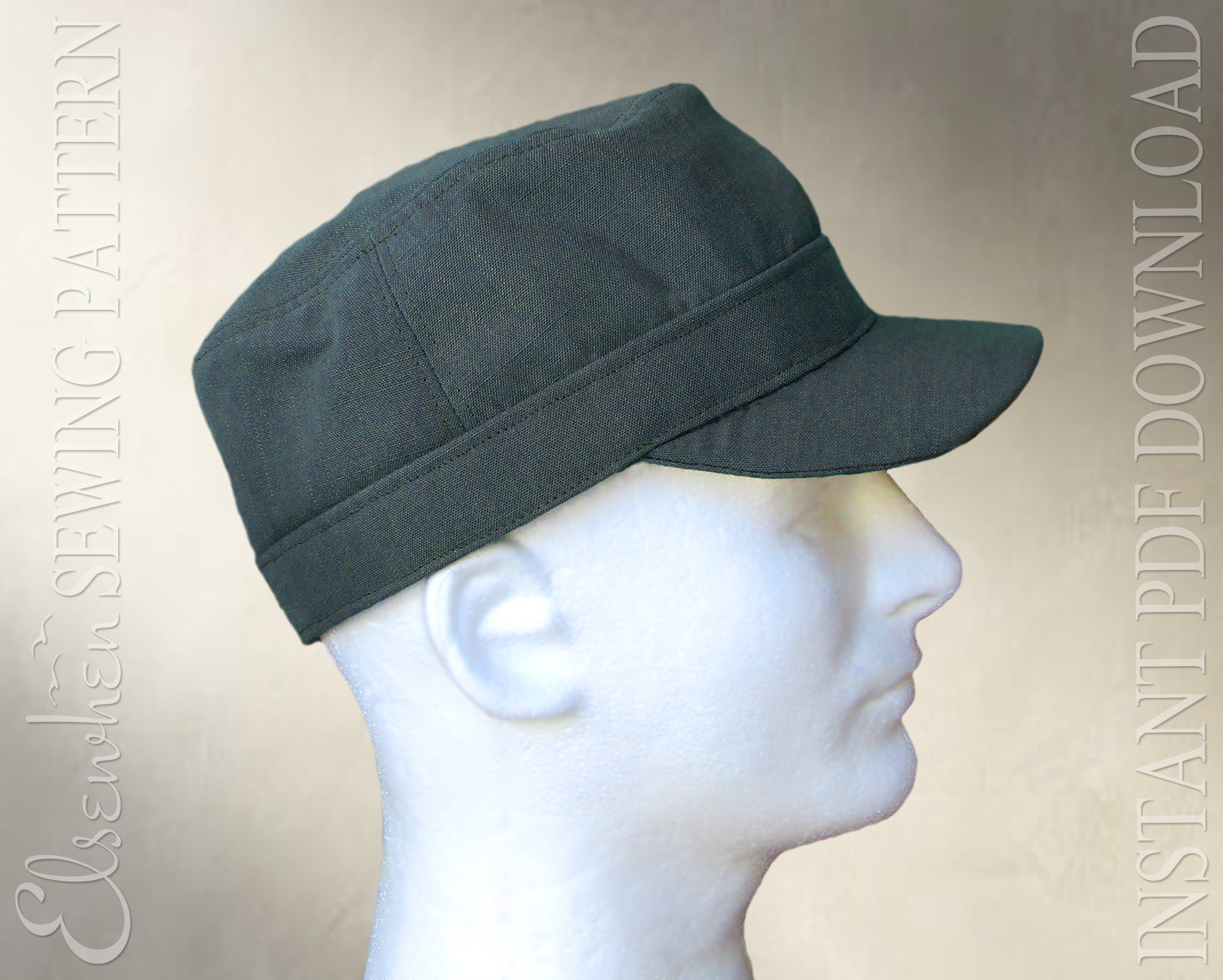 DIGITAL SEWING PATTERN - Caedmon, Cadet Cap Trapper Cap With