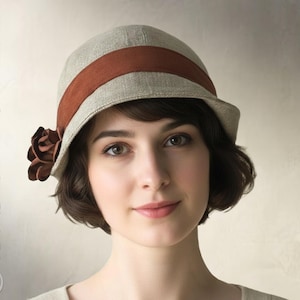 SCHNITTMUSTER - Rosabelle: 1920er 20er 30er Jahre Cloche Hut mit handgefertigten Rosen für Kinder oder Erwachsene (PDF Download)