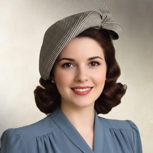 PATRÓN DE COSTURA - Zoe: Boina estilo boina de los años 40 (Descarga PDF)