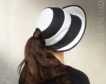 SEWING PATTERN - Yanika: Vintage-Inspired Ponytail Sun Hat Bonnet for Child or Adult Woman (PDF Download)