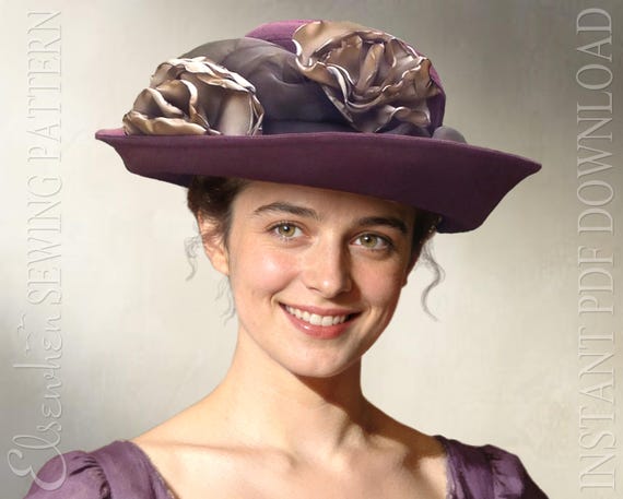 SEWING PATTERN - Imogen: 1910s Bird's Nest Hat or Broad Brim Sun Hat for Child or Adult Woman (PDF Download)
