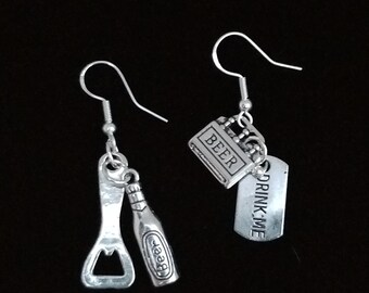 Awesome 925 sterling silver amazing baby shower gift bib spit happens funny humor teddybear new mommy gorgeous punk rocker hippie earrings