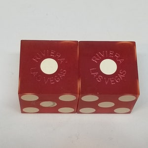 Awesome rare vintage MCM Riviera Las Vegas dice bones craps shooter fabulous Casino legendary hotel iconic souvenir mancave popculture gift image 4