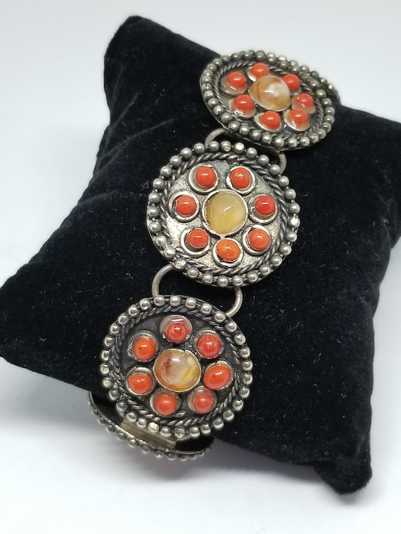 Fantastic Zuni Purple Agate Sterling Silver Bracelet Native American Fantastic Zuni Purple Agate Sterling Silver Bracelet Native American