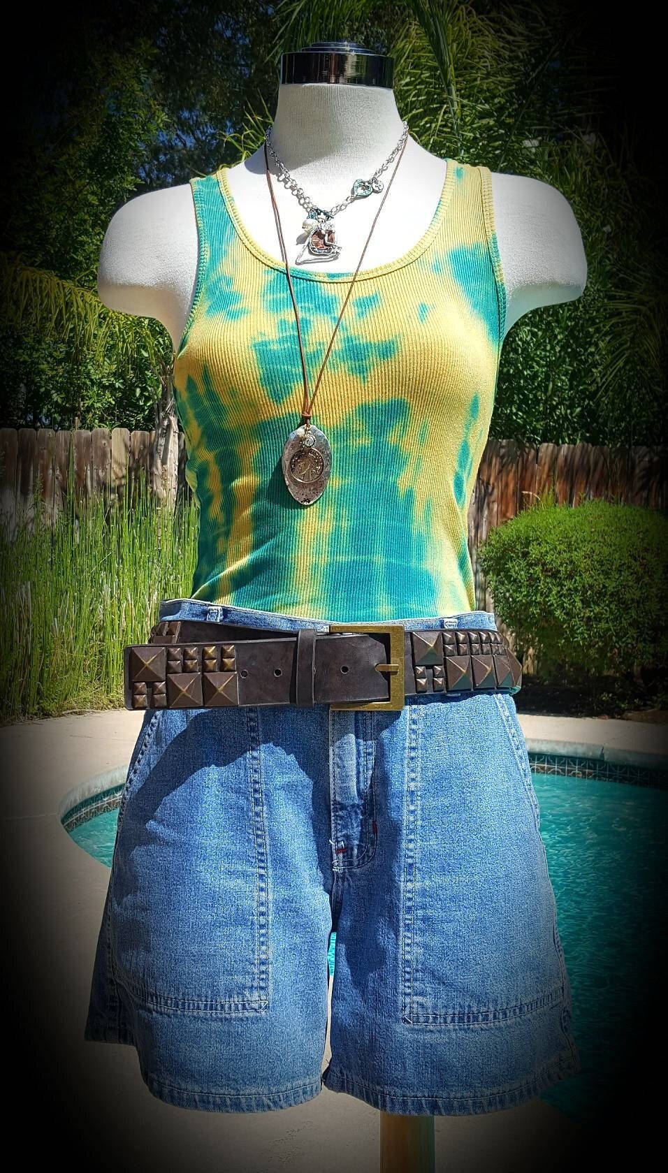 Badass Vintage Steve Madden Belt Big Studs Distressed  display picture 1