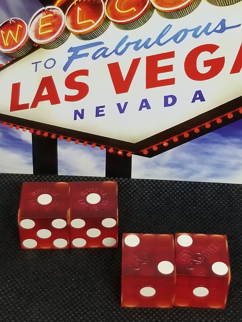 Awesome rare vintage MCM Riviera Las Vegas dice bones craps shooter fabulous Casino legendary hotel iconic souvenir mancave popculture gift image 1