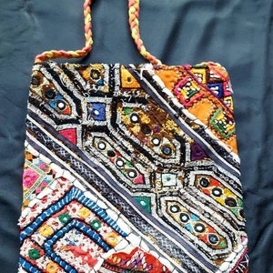 Awesome vintage hippie patchwork embroidered crossbody bag amazing handmade tribal bohemian purse indian native tribe ethnic gorgeous sling image 4